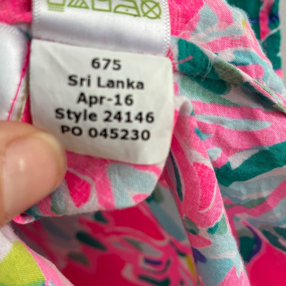Lilly Pulitzer Top Womens XS Pink Toucan Tropical Sleeveless Beach Colorful - Picture 4 of 7